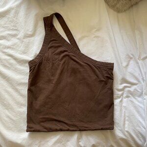 Cotton On One Shoulder Top in Brown (Size S)